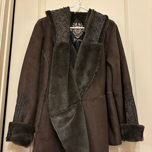 Elegant Brown Faux Fur Women's Teddy Jacket